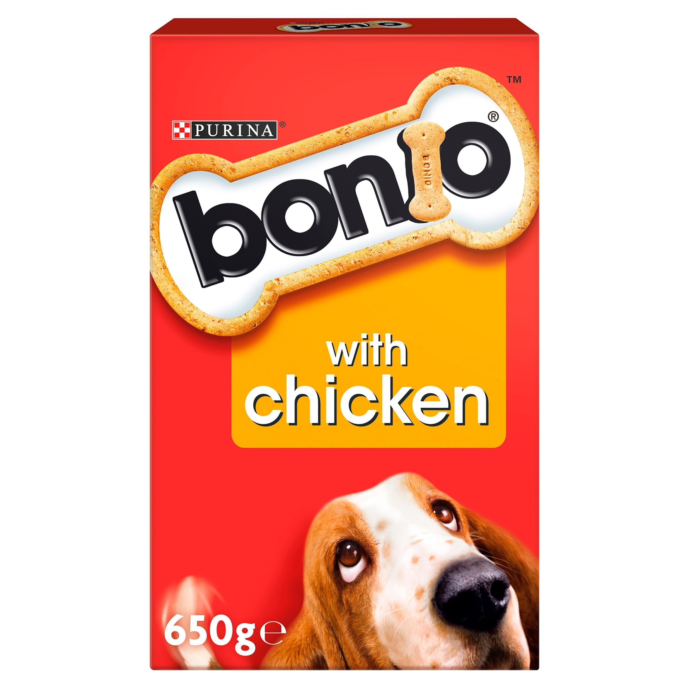 Bonio Chicken Dog Biscuits 650g, Pack of 5