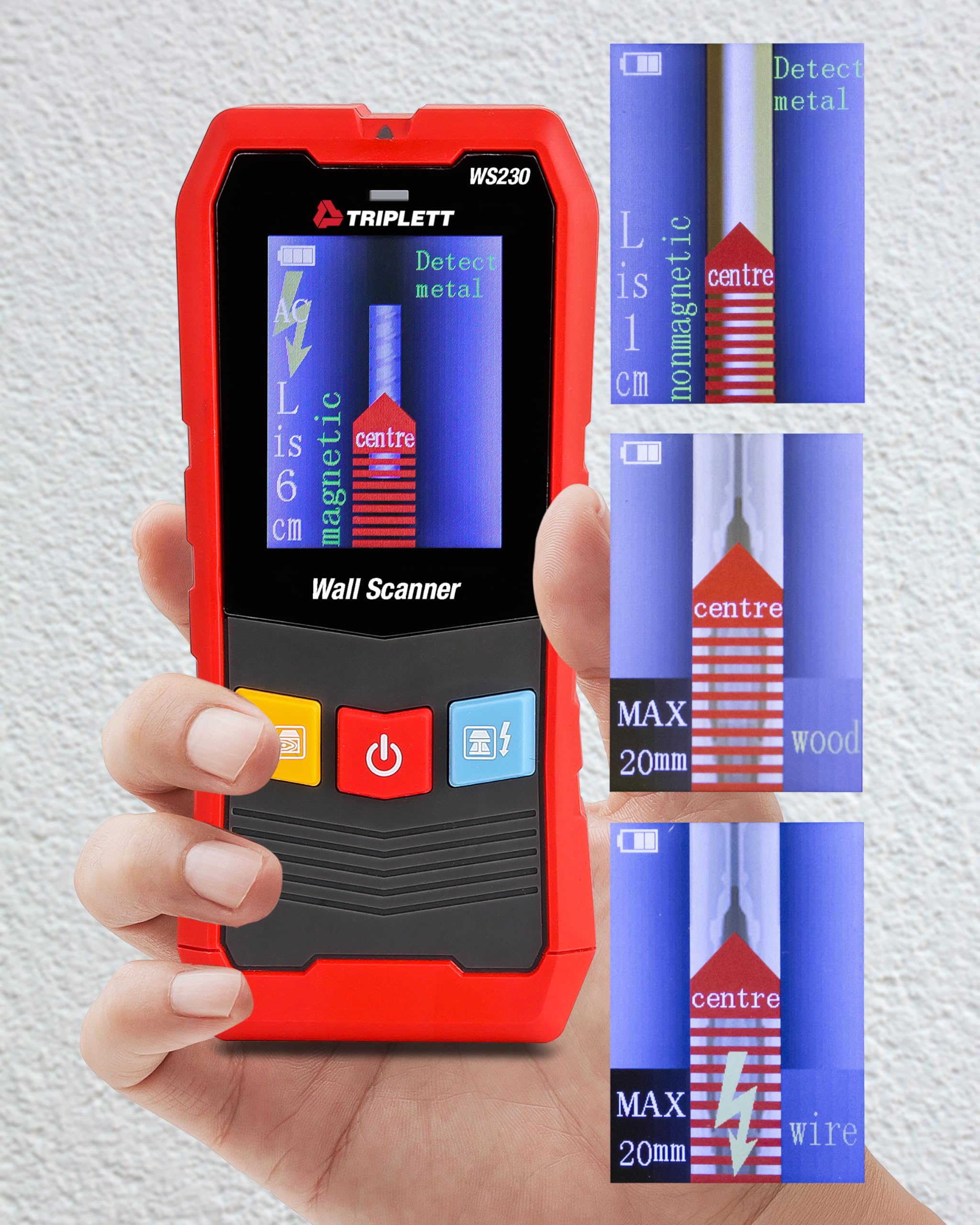 Triplett WS230 Wall Scanner - Find Studs & Wiring -2