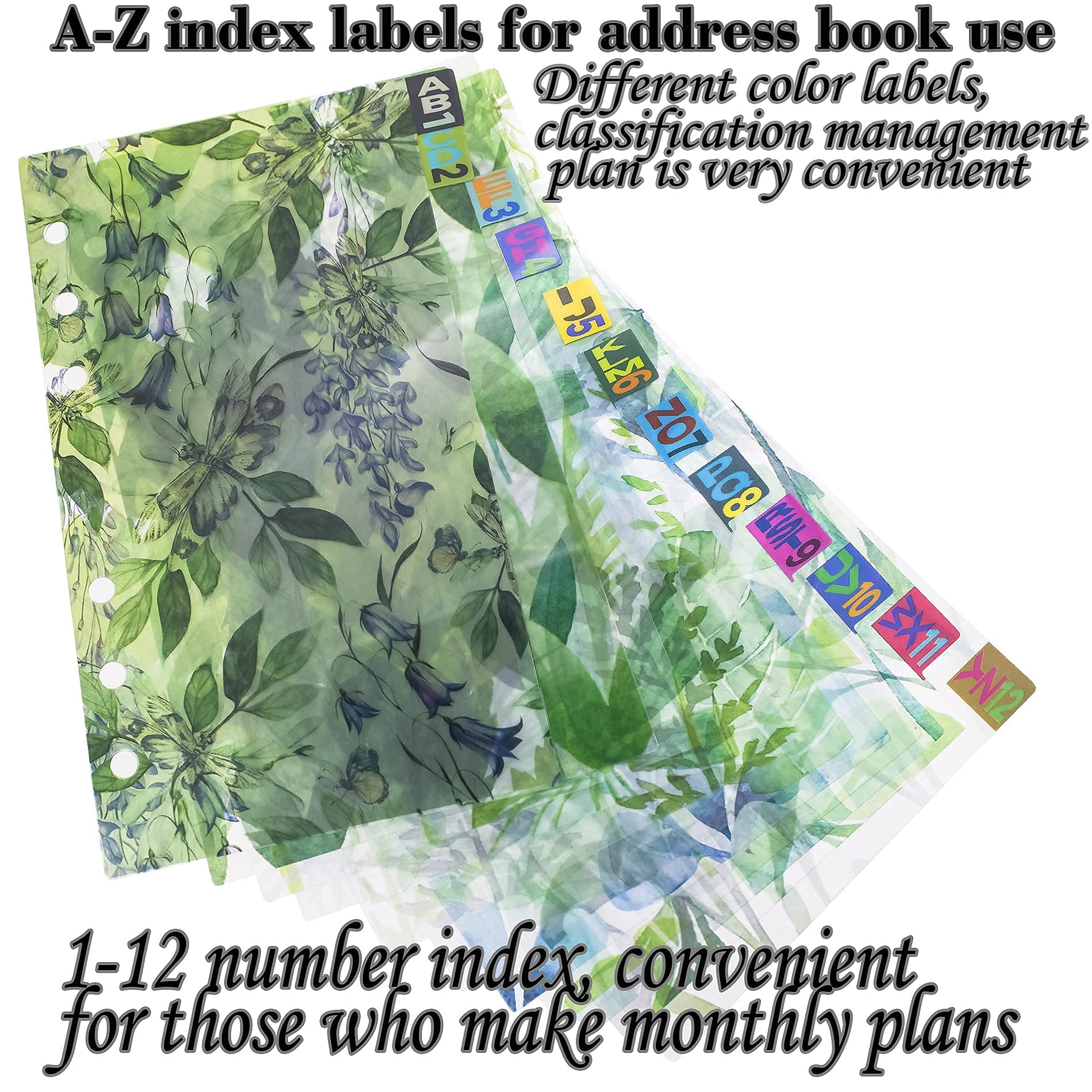 Buy A6 Binder Dividers A6 Inserts 12 Sheets Alphabet Tabs AZ Tab