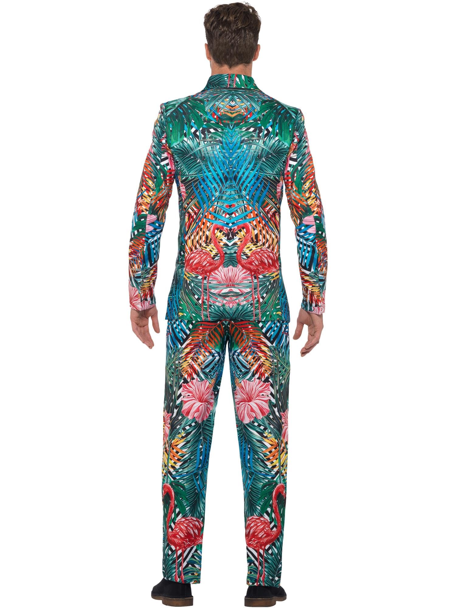 Smiffys Hawaiian Tropical Flamingo Suit, Multi-Coloured Halloween und Karneval