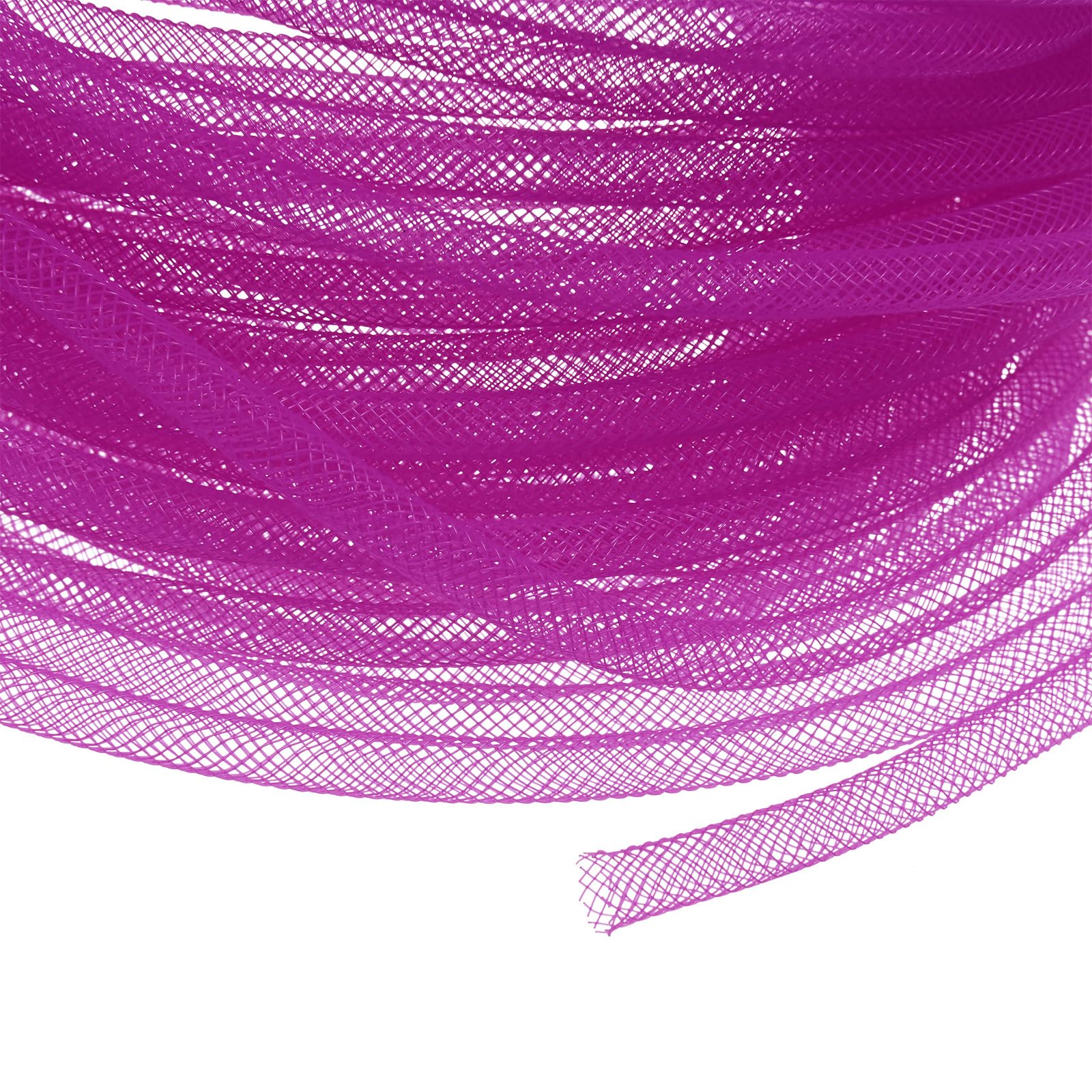 M METERXITY Mesh Tube Ribbon 25 Yards, 6mm Elastic Fabric Ribbons Mesh Tubing for Crafts/Gift Wrapping/Flower Bouquets/Wedding/Birthday/Holiday/