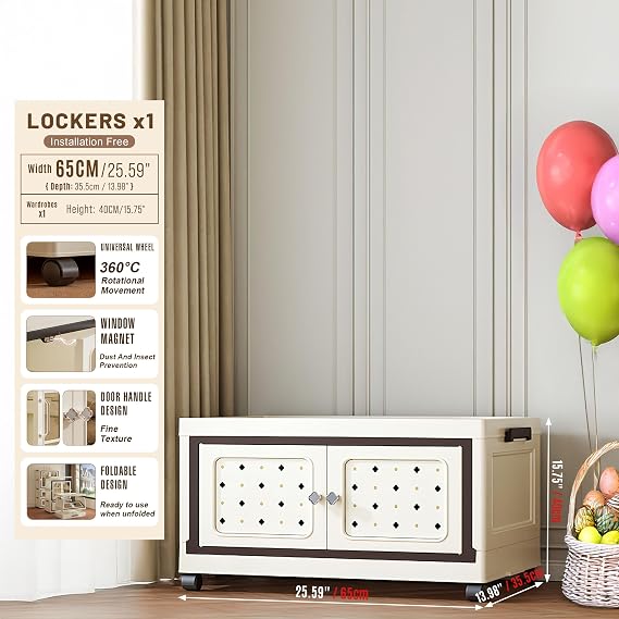 SunSettler Stackable Storage Bins with Lids & Wheels