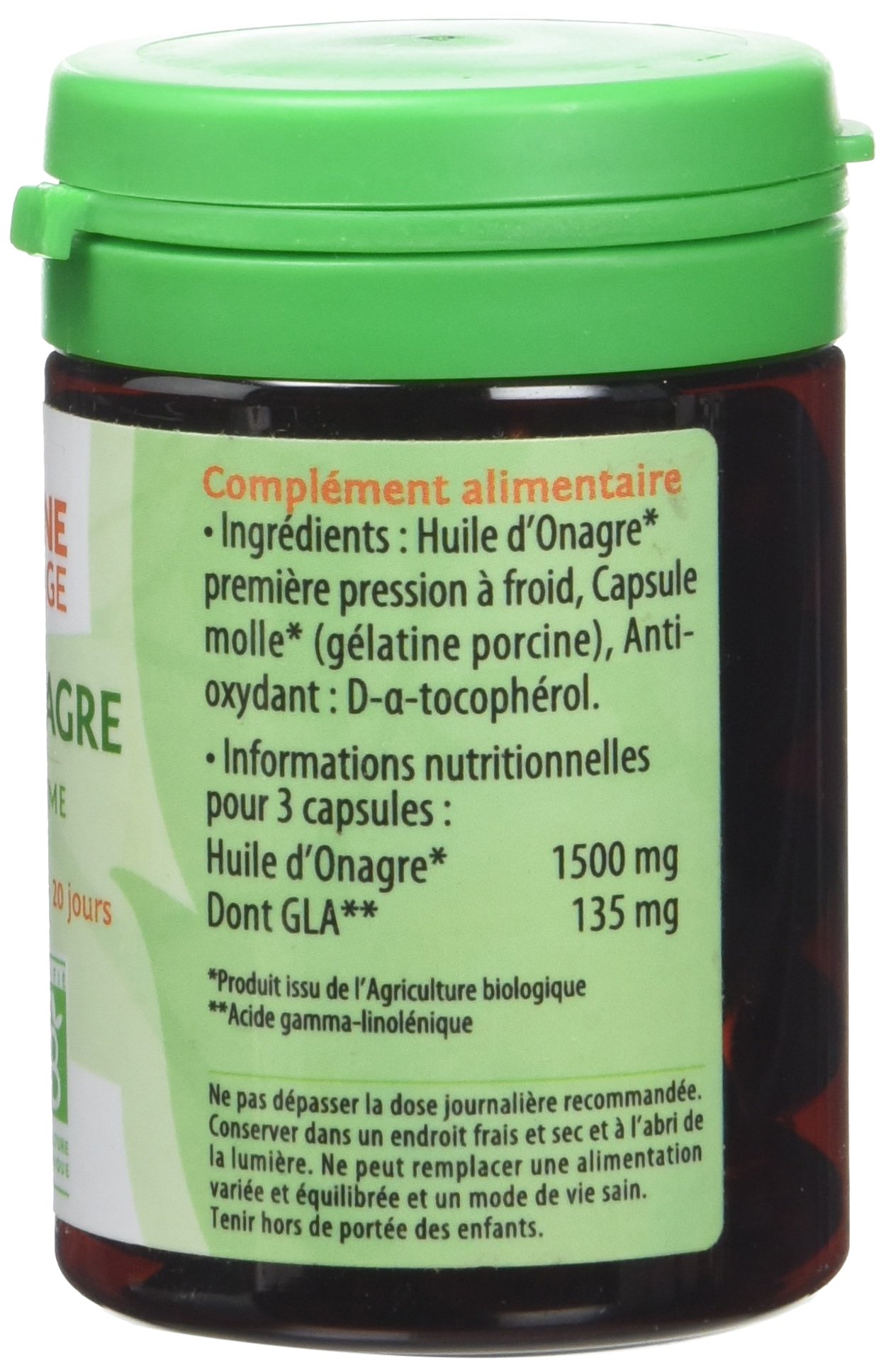 Huile d'Onagre bio - 60 capsules - Bien-être intime des femmes matures