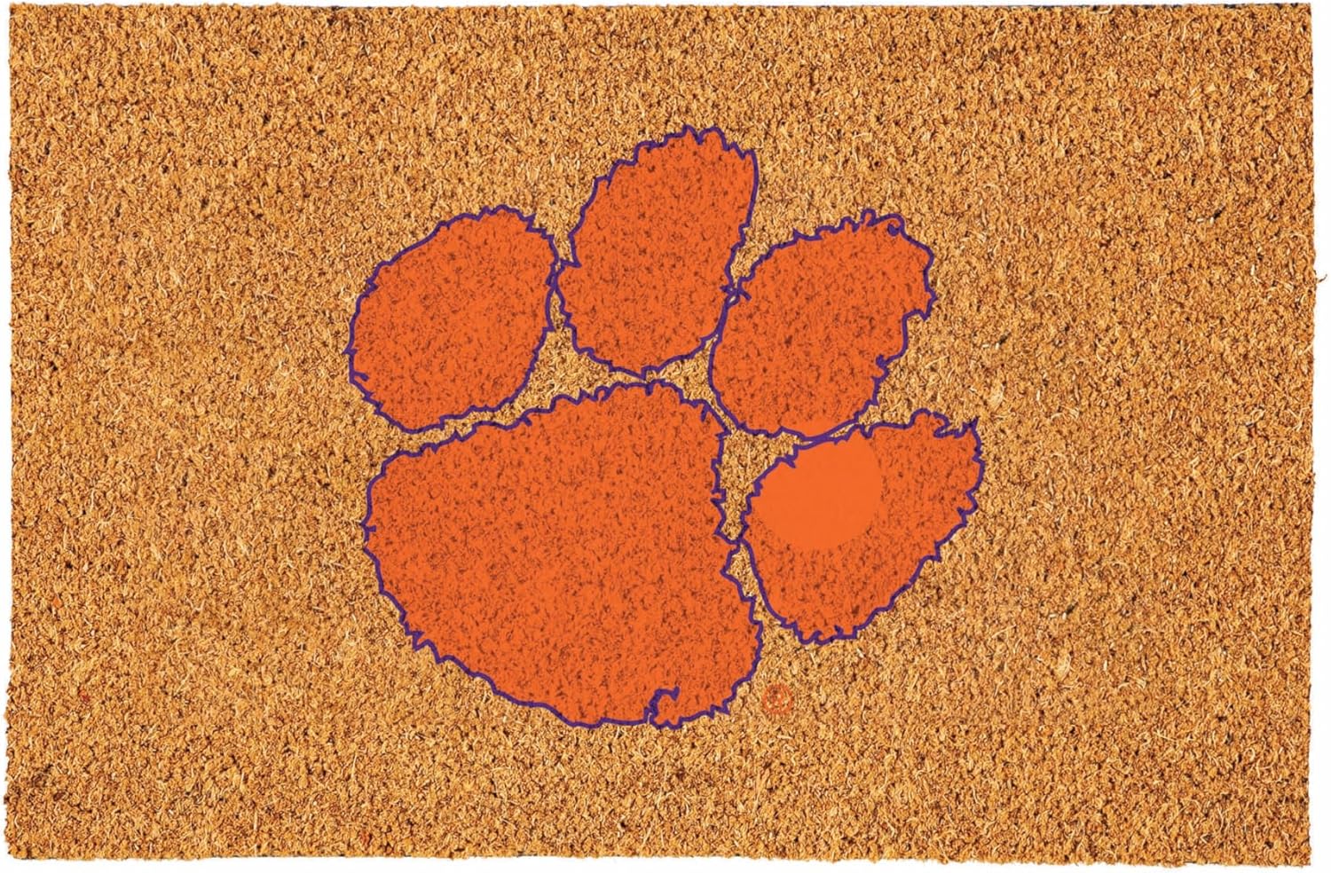 Team Sports America NCAA Clemson University Coir Doormat 36"x24", Official Full Color Team Logo, Extra Large Front Door Mat, Outdoor Indoor Entrance Rug, Non-Slip Welcome Mat for Porch Patio