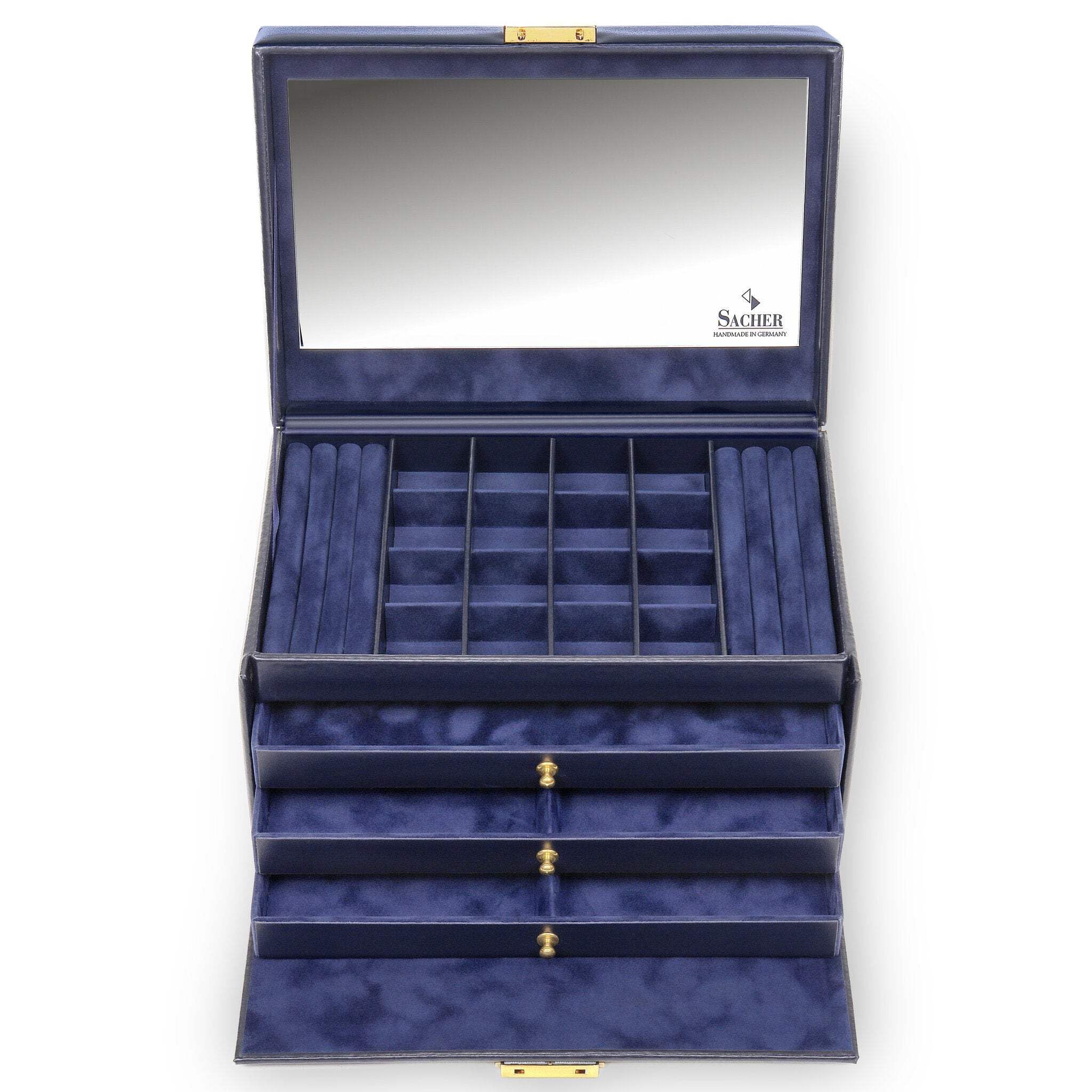 SACHER Schmuckkasten Lena acuro/navy (Leder)