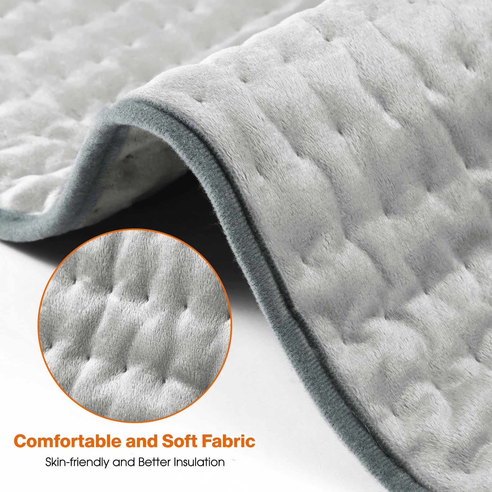 Termoforo Elettrico 126 x 30 cm Termoforo Lombare con 6 Livelli di Temperatura e Spegnimento Automatico Riscaldamento Rapido Lavabile Cuscino Termico Elettrico Per Schiena Spalle Addome Heizkissen