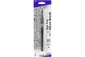 Pentel Arts Sign Pen with Micro Brush Tip in Black