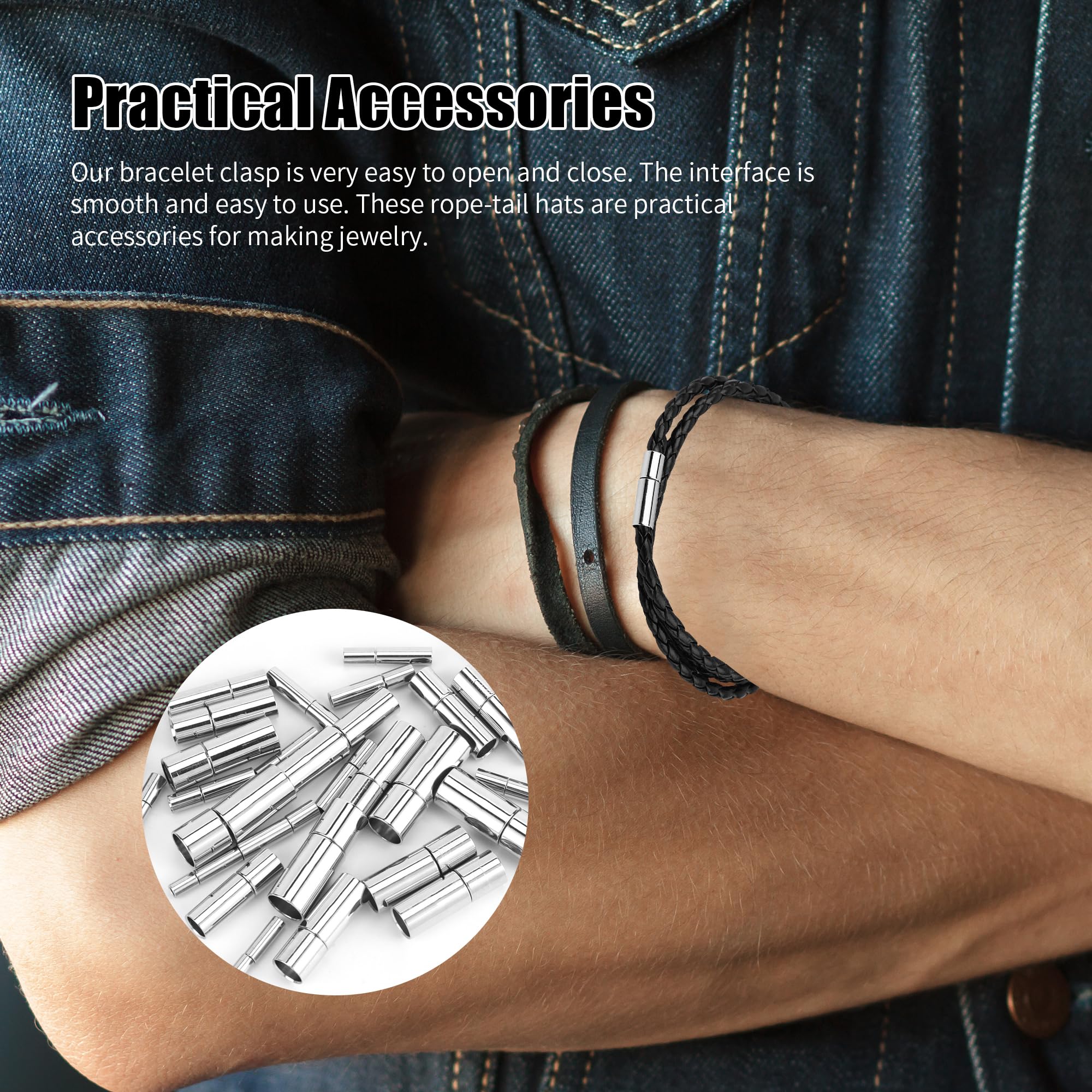 Tappi Terminali Con Nappa Per Gioielli E Braccialetti Fai Da Te | Misura 8 X 13 Mm | Swpeet Per Creazioni