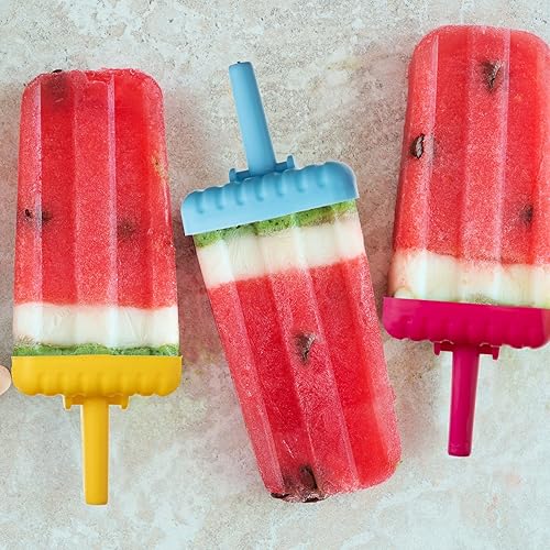 Miniatura 5 de Skylety 3 Pcs Reusable Ice Cream Molds Plastic Ice Pop Molds Ice Cream Holders for Kids Ice Cream Maker with 3 Pcs Funnels and 2 Pcs Cleaning