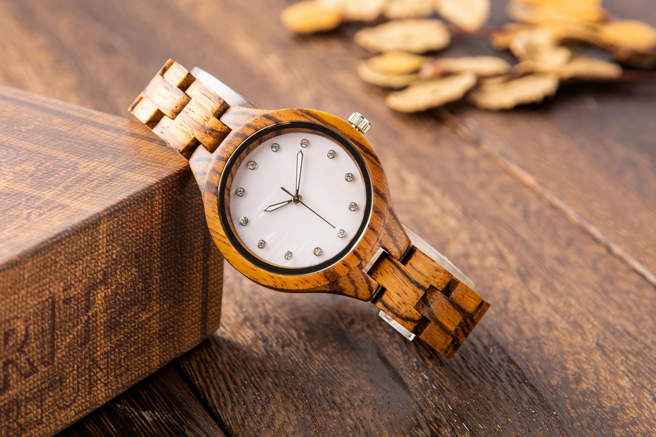 Reloj de madera personalizado para mujer, relojes para mujer, reloj analógico de cuarzo, grabado, personalizado para mamá, esposa, novia, hija