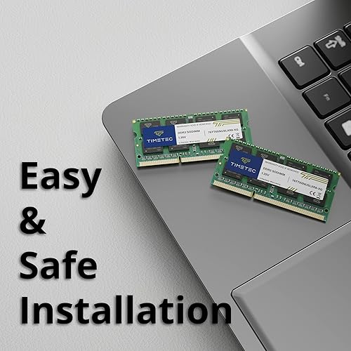 Miniatura 5 de Timetec Kit de 8 GB (2 x 4 GB) DDR3L  DDR3 1600 MHz PC3L-12800  PC3-12800 no ECC sin búfer 1.35 V  1.5 V CL11 2Rx8 Dual Rank 204 Pin SODIMM Laptop