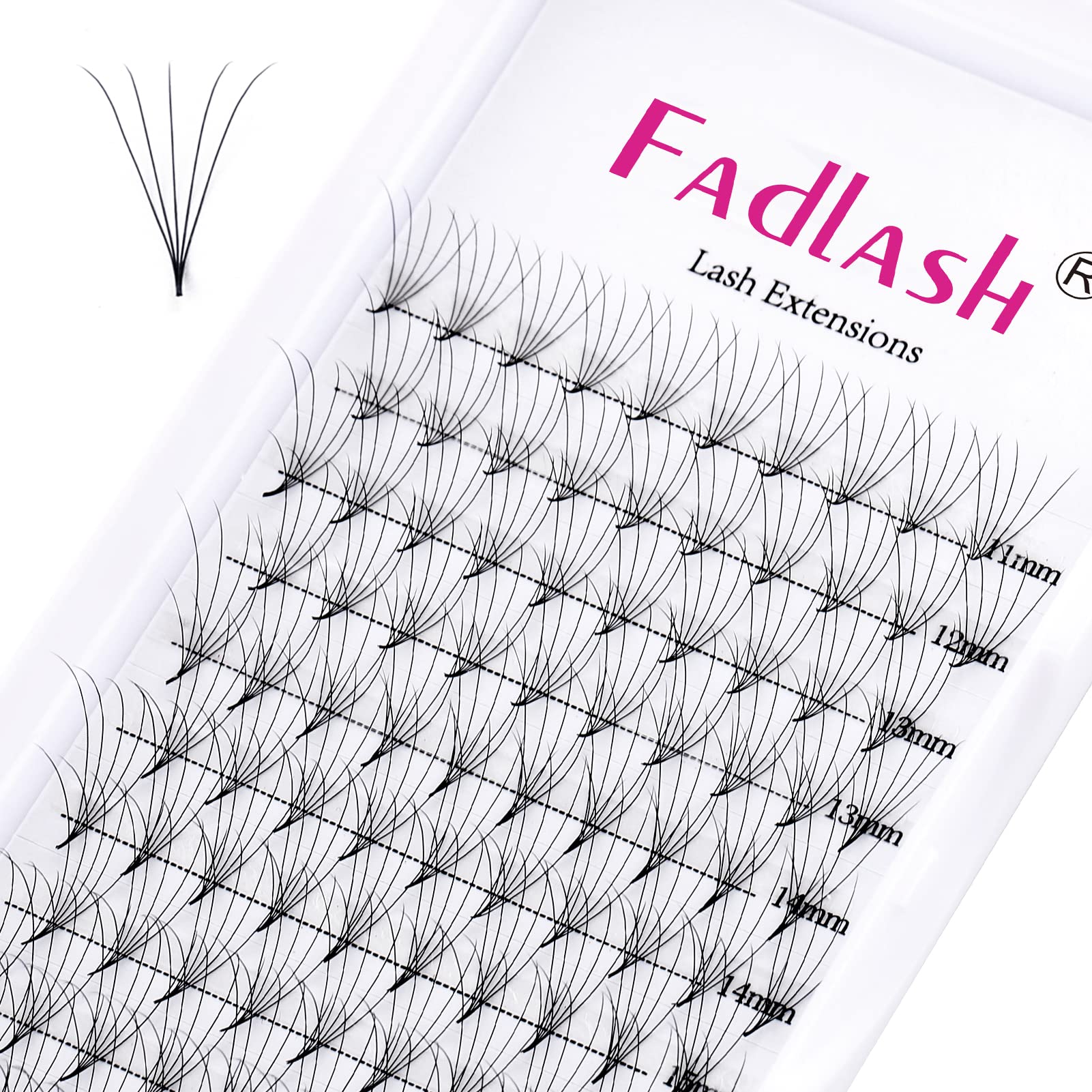 Volumen Ruso 10D 0.07mm C Curl 15mm Prefabricados Extensiones de Pestañas Volume Lashes Extension Ruso Pestañas — view 268