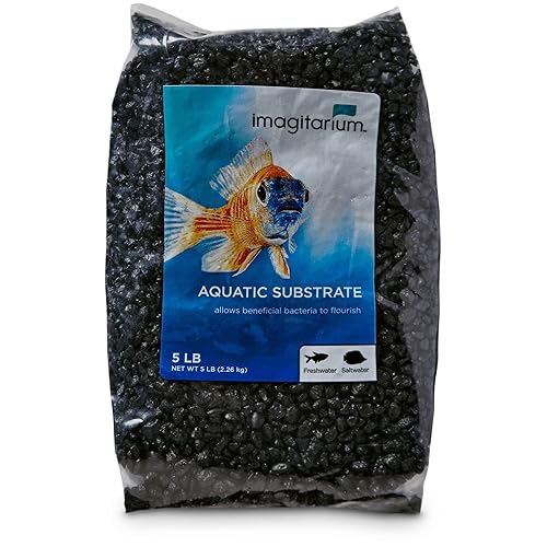 Imagitarium Frosted Black Aquarium Gravel Substrate
