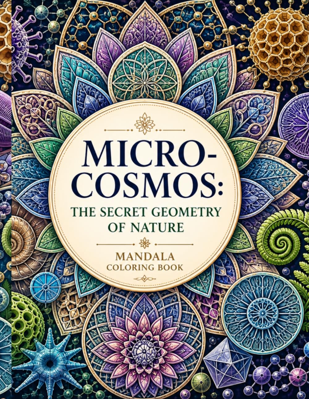 Micro-Cosmos: The Secret Geometry of Nature — Mandala Coloring Book (Nature, Science & Meditation: Explore & Relax)