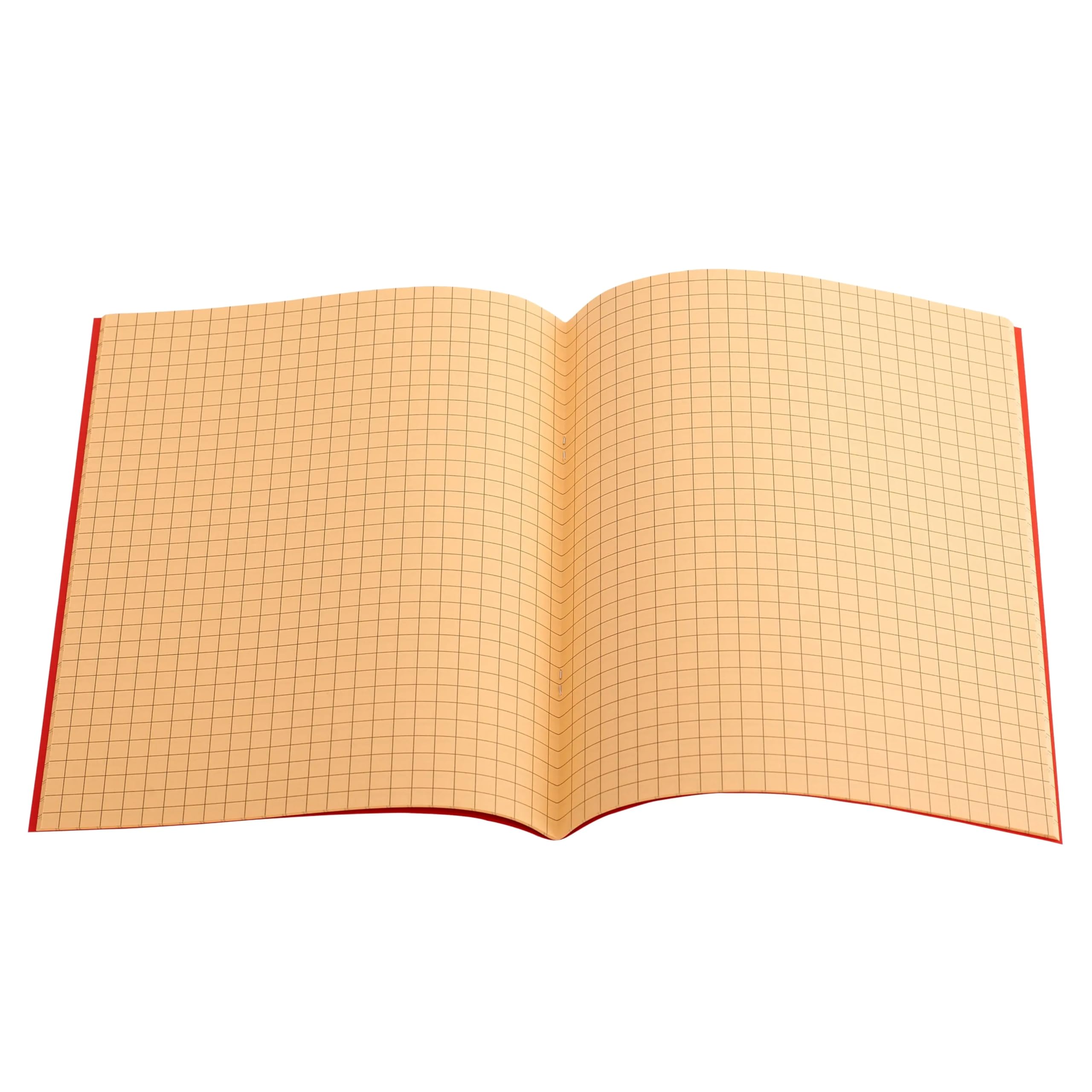 The Dyslexia Shop 9" x 7" - 7mm Squared Tinted Paper - Exercise Book (Red Cover) Pack of 10 / Orange