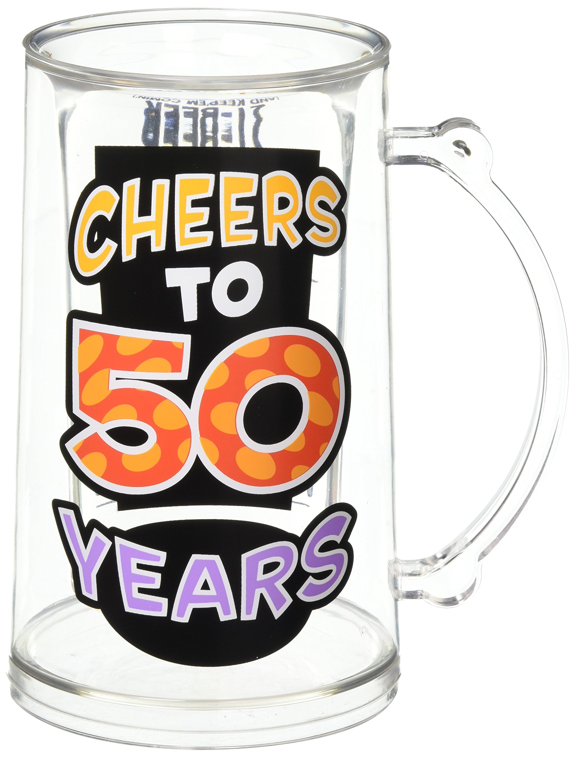 Laid Back C524V Cheers to 50 Years Acrylic Tankard, 14-Ounce