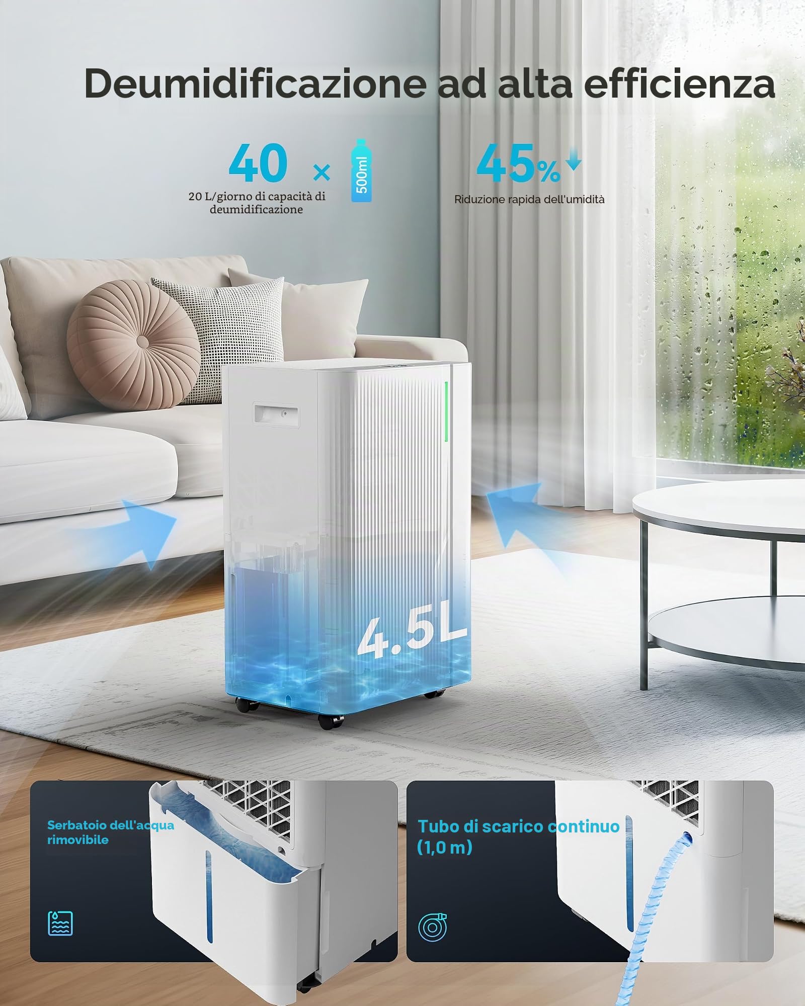 Euhomy Deumidificatore 20 l