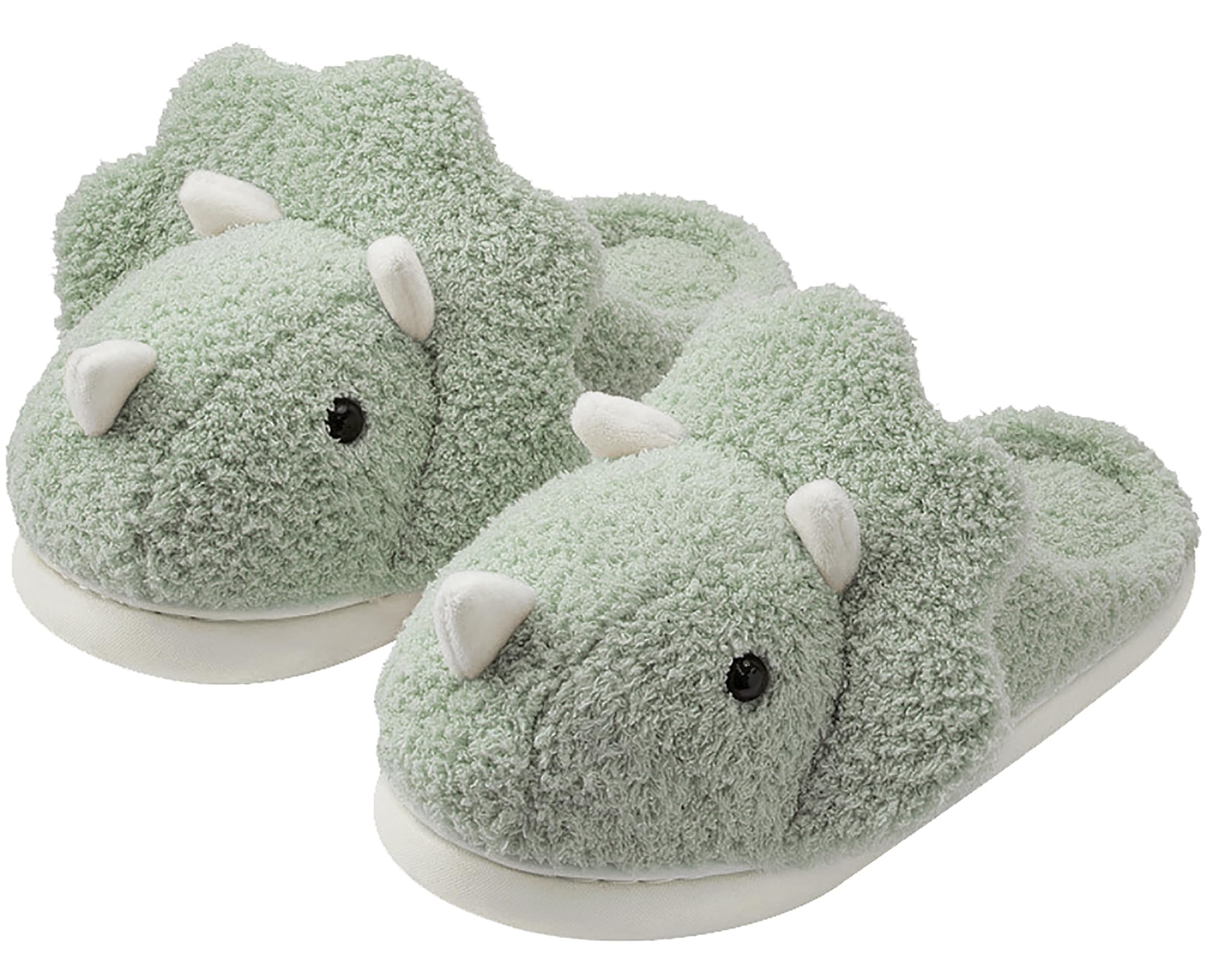Unisex Dinosaur Plush House Slippers - Soft Indoor Outdoor Fuzzy Winter Slippers