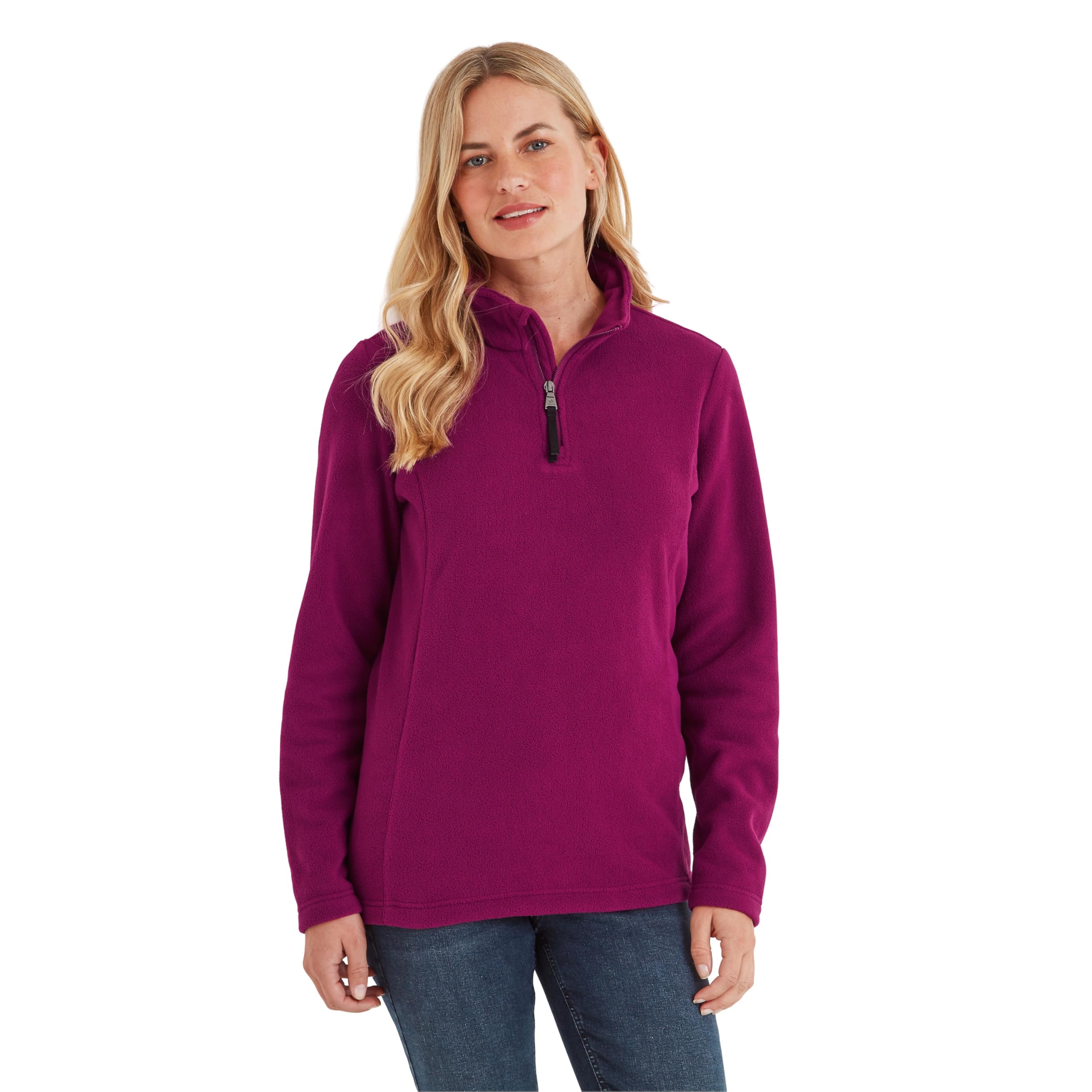 TOG24 Revive Women's Fleece Jumper - 100% Recycled Polyester, Zip Neck, Lightweight & Warm, Anti-Pill Fabric
