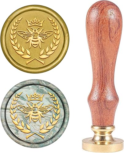 Miniatura 8 de CRASPIRE Sello de cera con letra inicial del alfabeto E, sello de cera con letras botánicas vintage, 1.181 in, cabeza de sello de latón extraíble