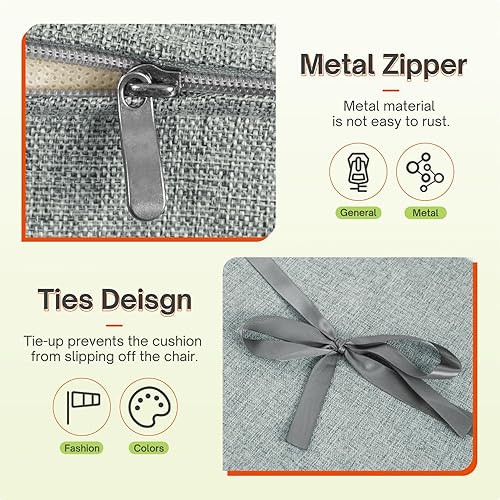 Miniatura 2 de RULAER Cojines de banco, cojín de banco de tamaño personalizado para muebles de interiorexterior, cojines de asiento de patio antideslizantes, cojín