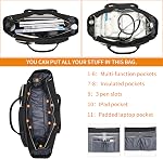 Sac fourre-tout pour ordinateur portable, sac messager de taille moyenne avec housse rembourrée pour ordinateur portable de 15,6 po