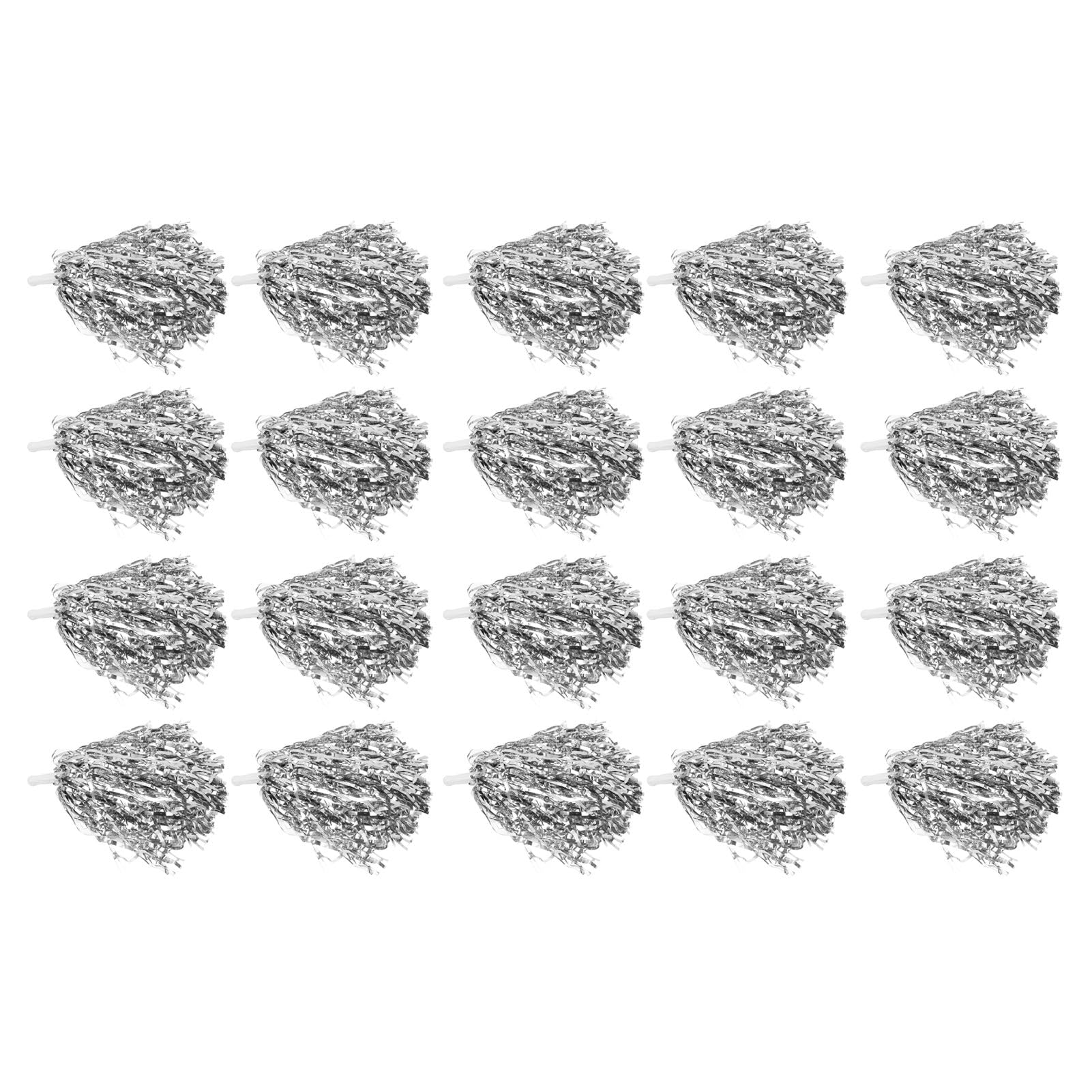 Pompons de Pom-Pom Girl durables en Pet, 20 pièces, Fleur à Main, poignée de 3,3 Pouces, Couleur Pure, pour fête Sportive, Spectacle sur scène