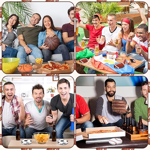 Miniatura 7 de Honoson 100 servilletas de papel deportivas de 3 capas con temática deportiva, toallas de mano desechables para baloncesto, fútbol, béisbol, fútbol,