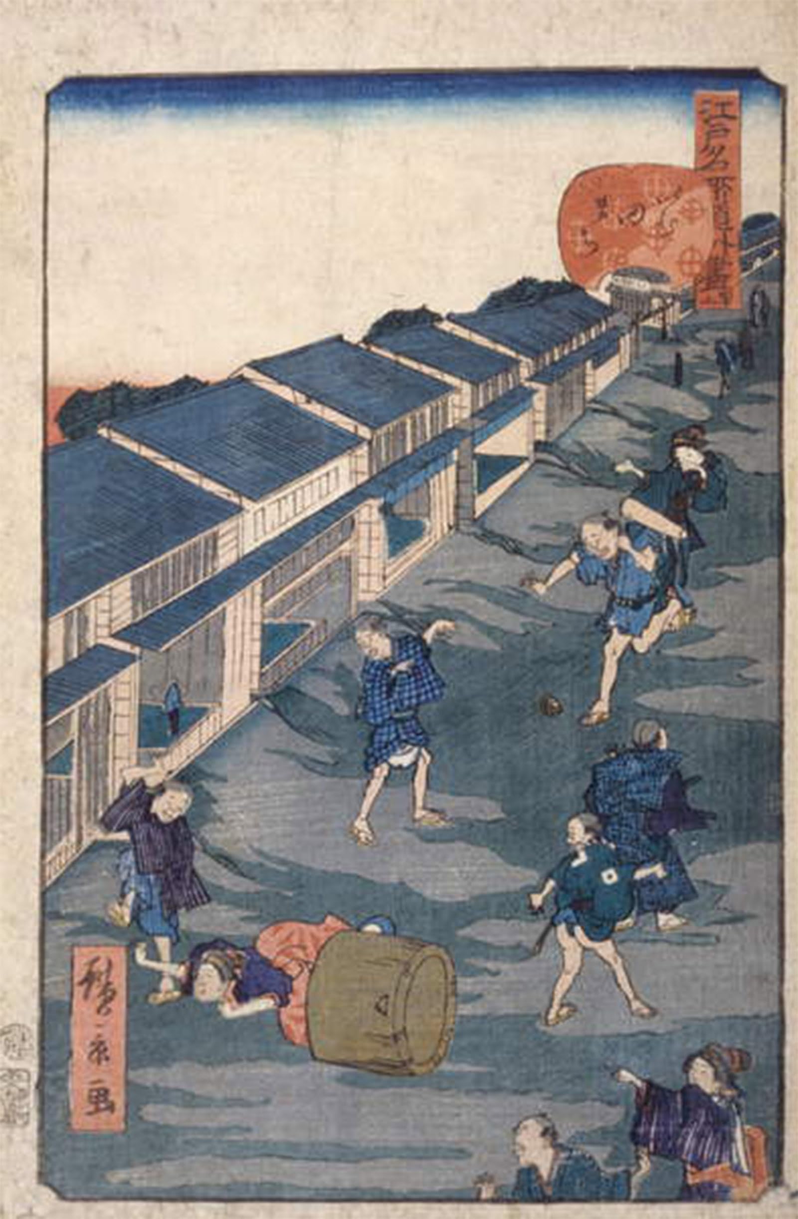 POSTERIIk Vintage Print Pop Art Landscape Artwork Imuta by Utagawa Hiroshige Art Prints for Office Home Decor 60x90cm