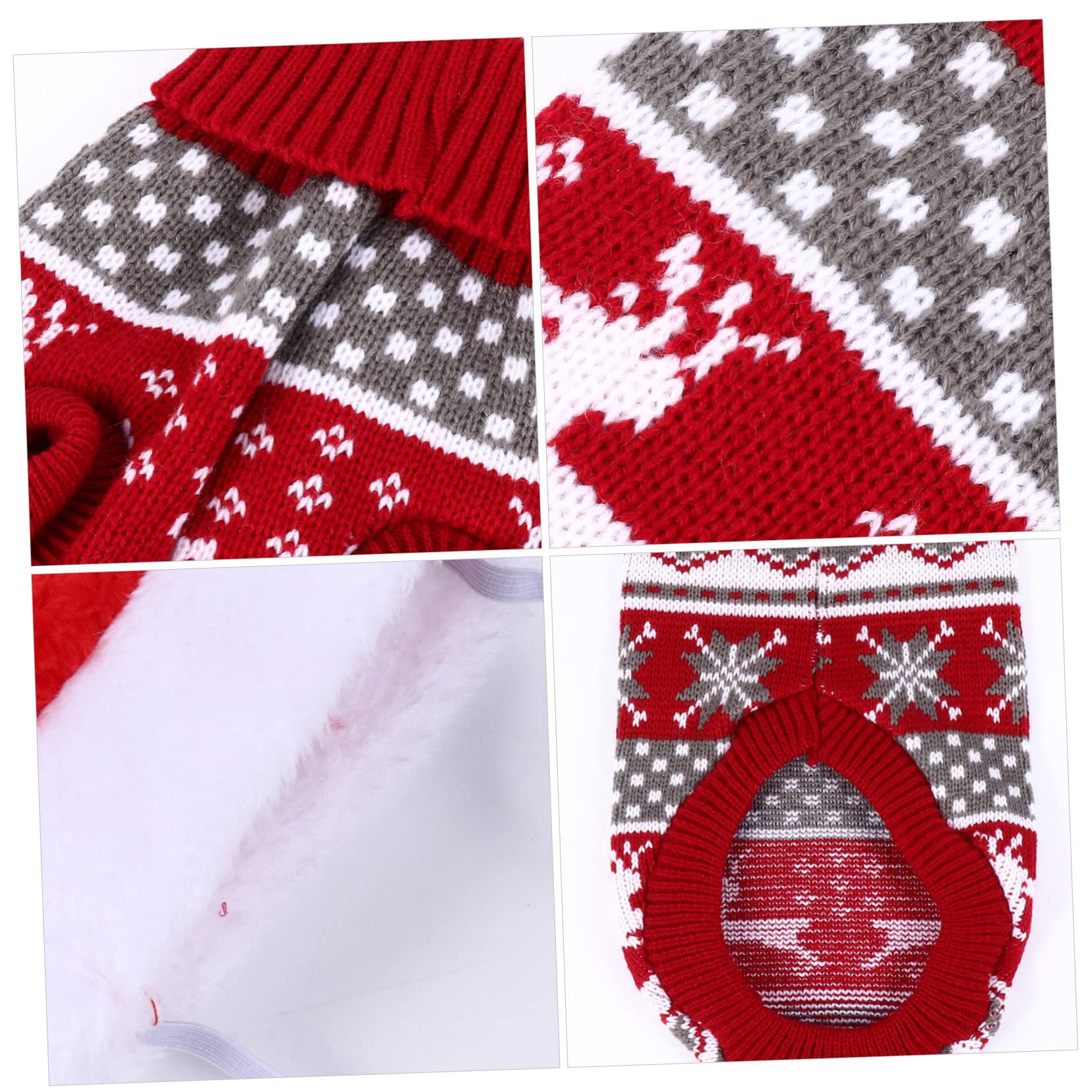 HMJGDHX 2 Pezzi di Renne per Animali Domestici Maglione e Cappello Natalizi per Cani Caldi per Cuccioli per Abiti Natalizi per Animali Domestici e Occasioni Invernali