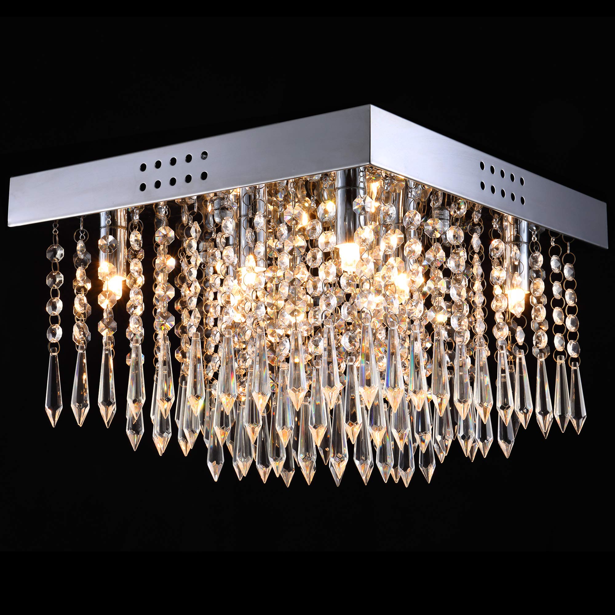 Buy Lightess Crystal Ceiling Light Glaring Raindrop Chandelier Ceiling