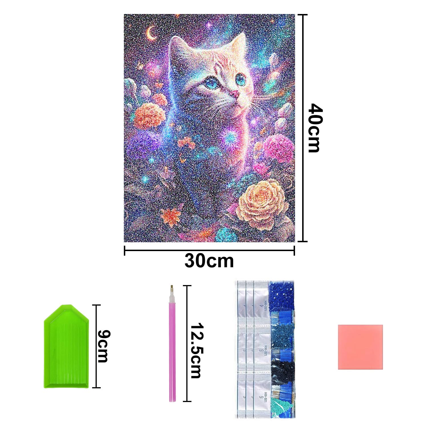 Amazon.co.jp: ダイヤモンドアート 猫 ビーズ絵画キット ビーズアート