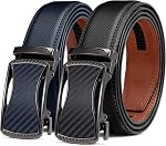 Ratchet Belts for Men 2 Pack - Mens Belt Leather with 35mm in Gift Set Box
