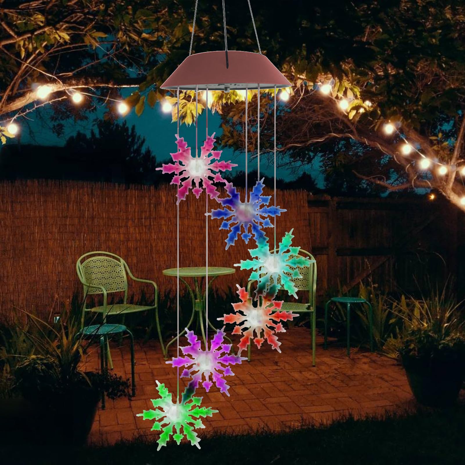 Amazon.co.jp: ソーラークリスマスウィンドチャイム クリスタル