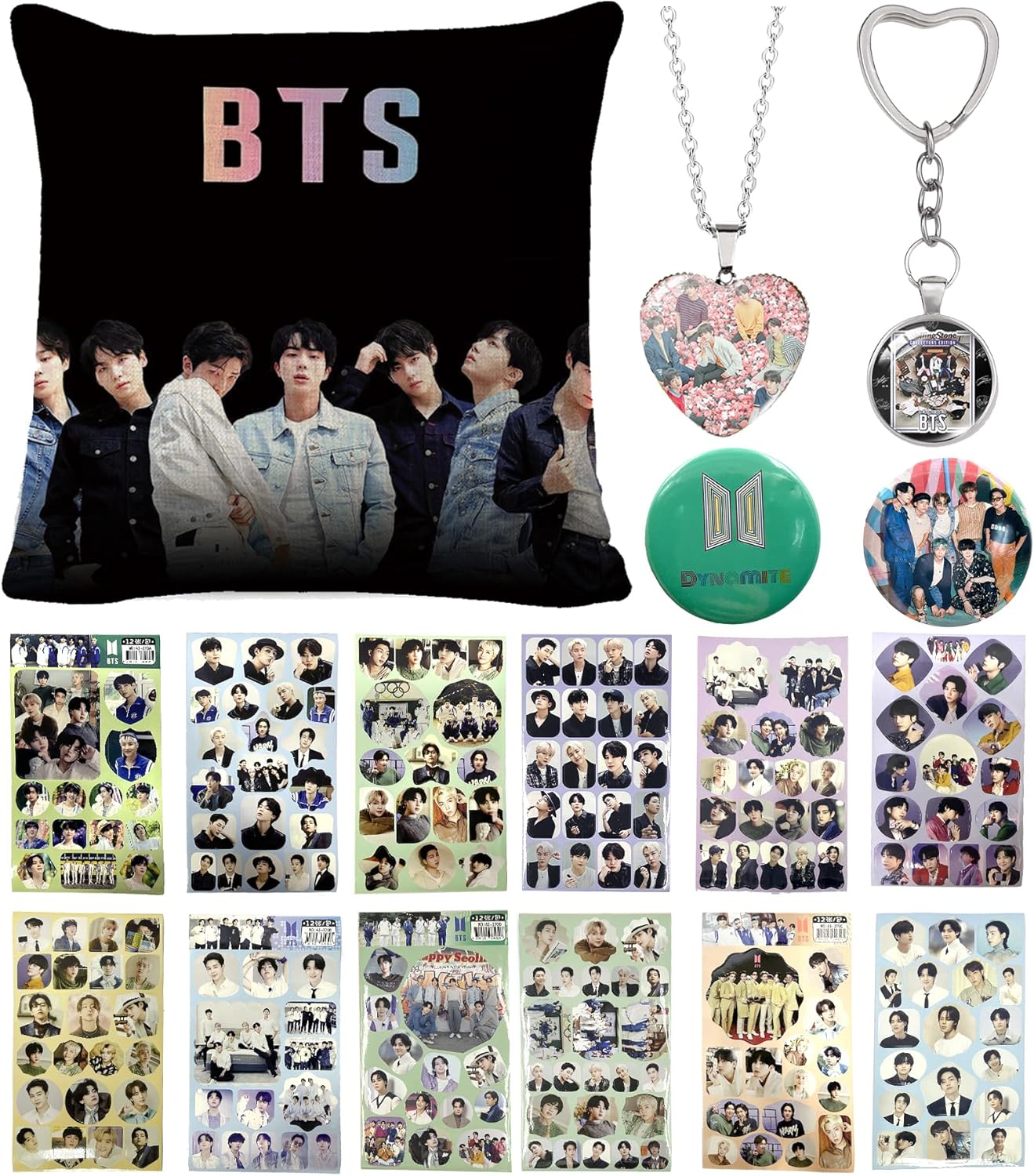 Set Regalo Blackpink Fan - Federa Cuscino Nero/Rosa, Adesivi, Astuccio E Spilla - Foto 4