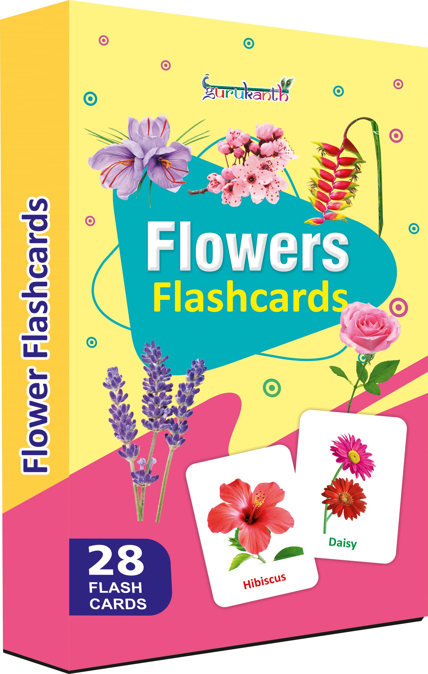 Gurukanth® Premium Flowers Flash Cards for Kids Early Learning | Easy & Fun Way of Learning 1 Year to 6 Years Babies Smart Toys