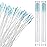 Maitys 180 Pcs Earrings Hole Cleaner, Piercing Cleaner Floss, Rose Fragrance Odor Removal Ear Care, Piercing Floss Disposable Aftercare Cleaning Tool(Blue)