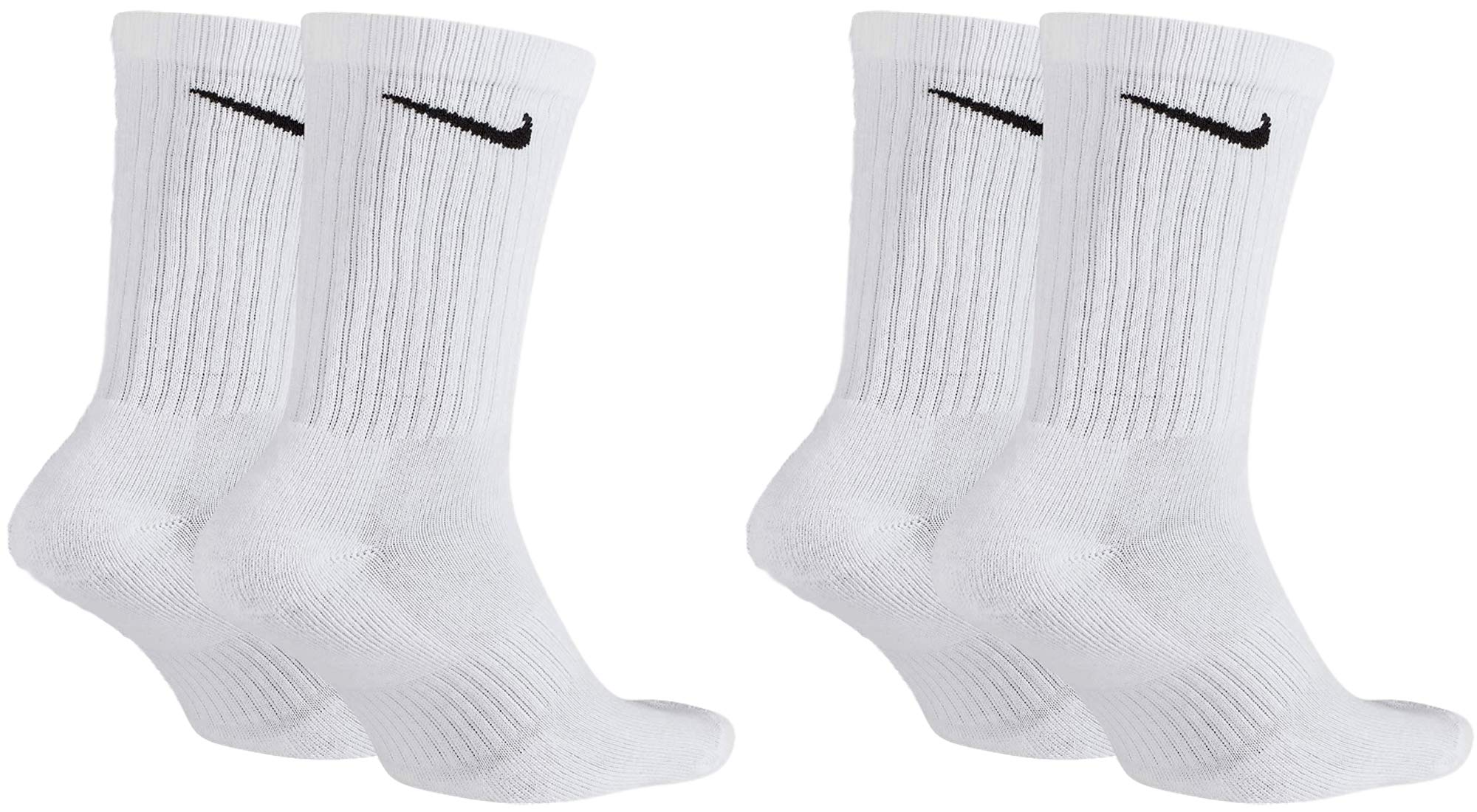 Nike SX4508 - 4 paia di calzini lunghi unisex, colore bianco o nero
