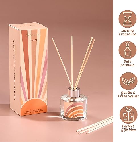 Miniatura 2 de Folkulture Juego de difusor de varillas con varillas para el hogar, 3.38 fl oz (3.4 fl oz), difusores de aceite esencial con 6 varillas de junco,