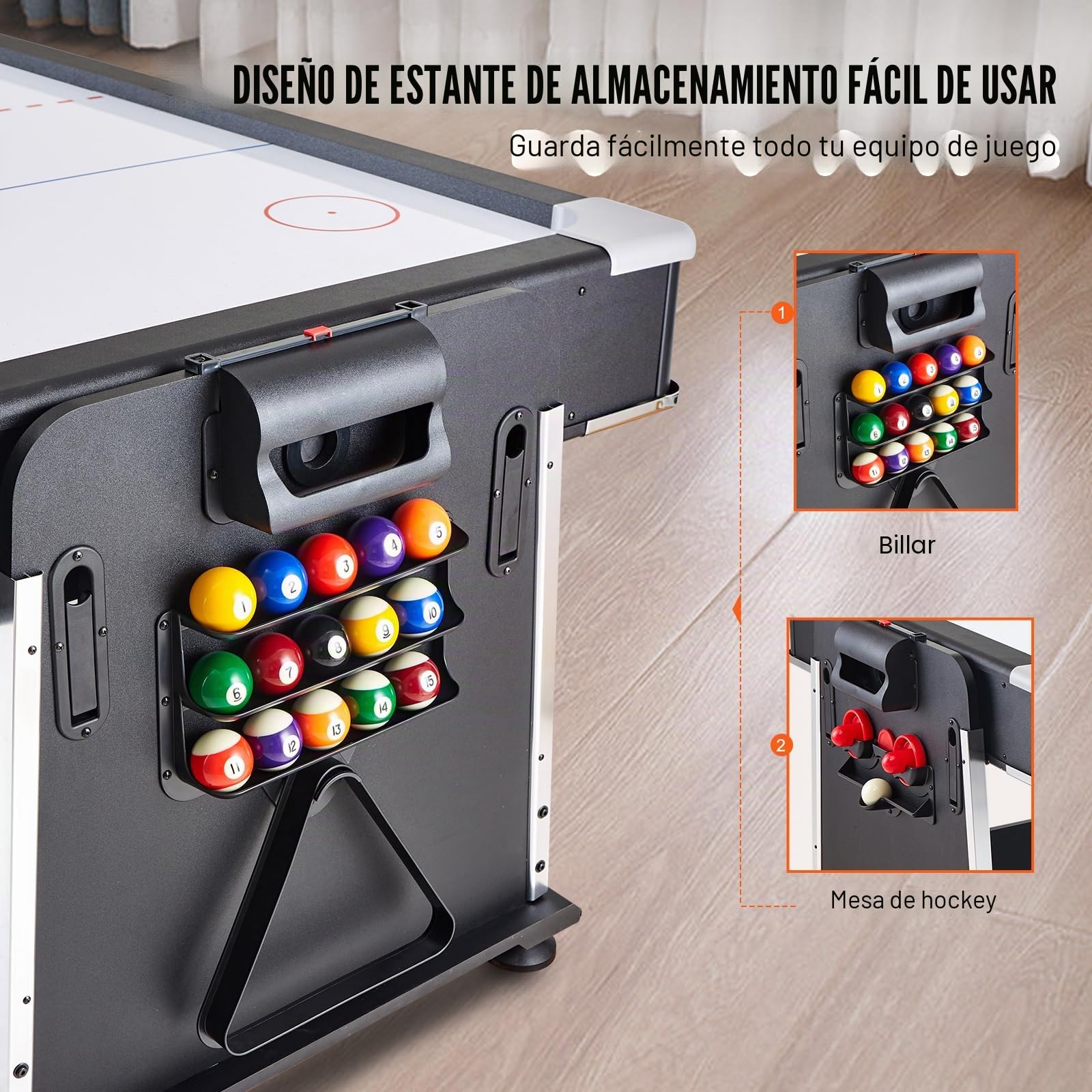 VEVOR Mesa de Aire Hockey, Mesa de Juego para Adulto, Niños, Personas Mayores