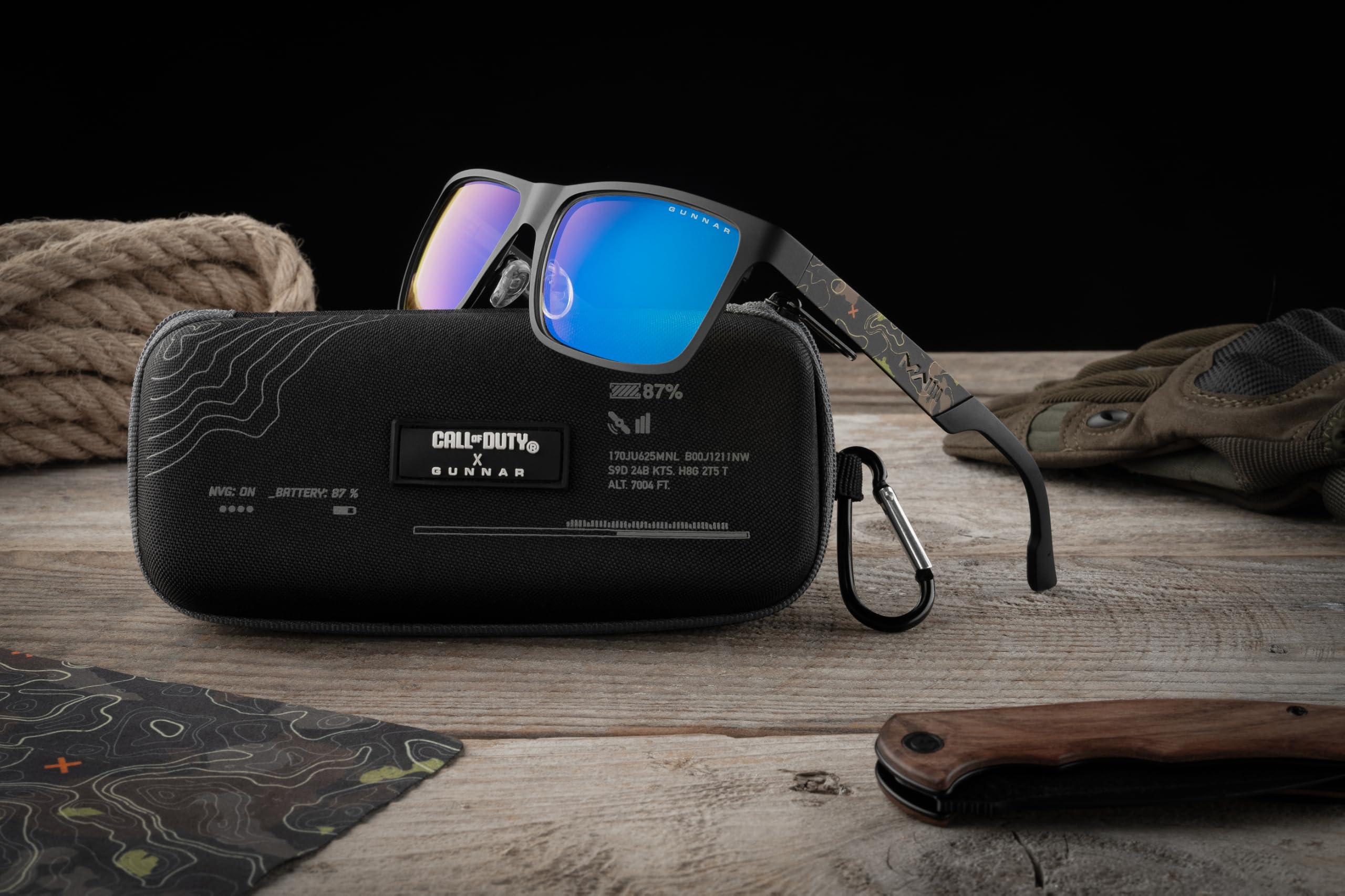 Gunnar Call of Duty - Gafas oficiales para juegos y computadora con bloqueo de luz azul con tecnología de lente patentada, Ónice, 57mm