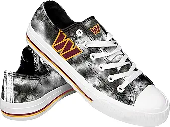 FOCO Women's NFL Team Logo Ladies Fashion Low Top Canvas Sneakers Shoes