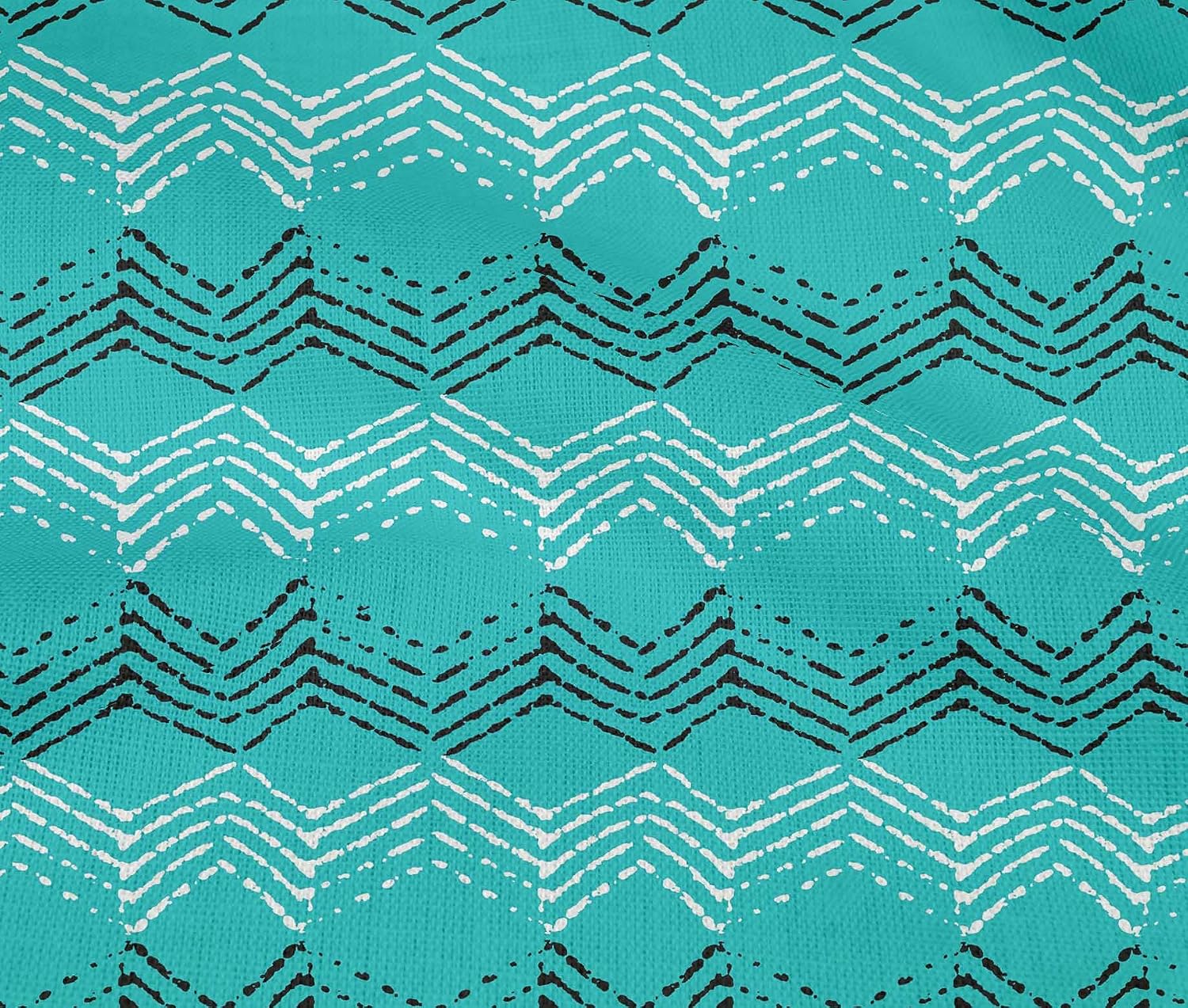 oneOone Cotton Flex Turquoise Green Fabric Block DIY Clothing Quilting Fabric Print Fabric by Yard 40 Inch Wide