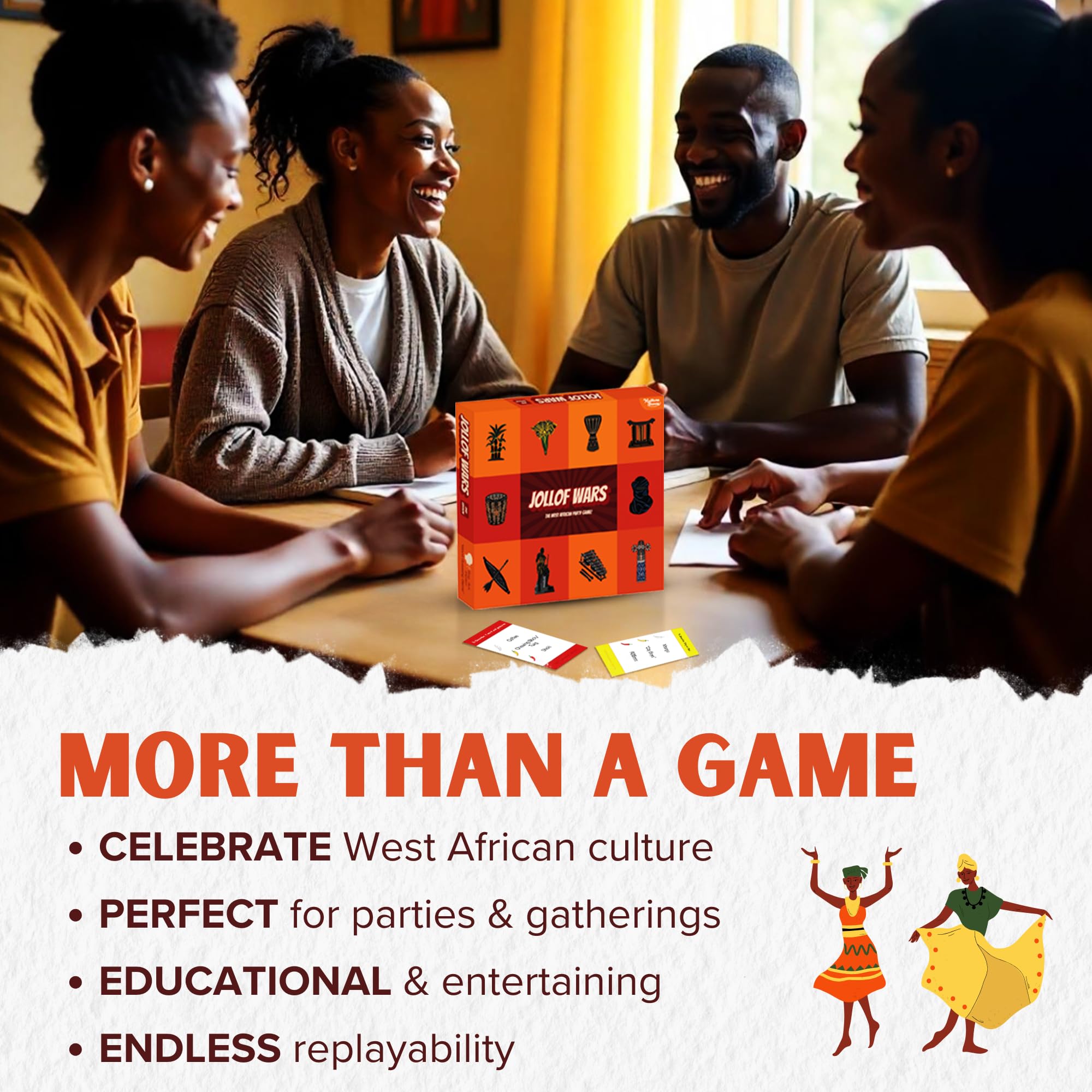 Kulture Games, West African Party Game, Jollof Wars 2nd Edition, Card Game for Friends Family Parties - Image 3
