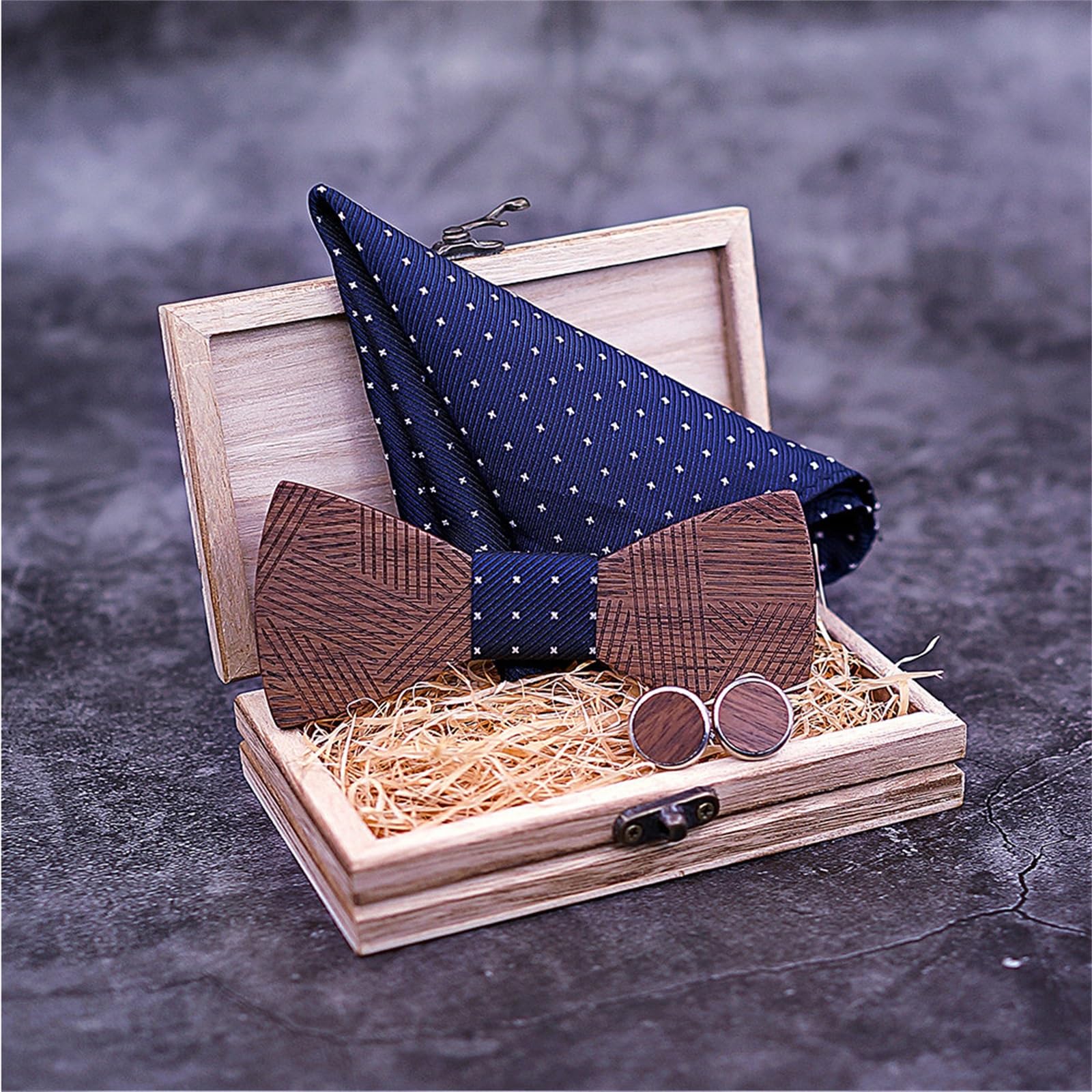 Papillon Set da uomo con papillon in legno da Indossare da Uomo