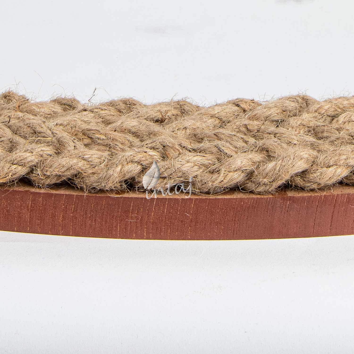 INTAJ Rustic Wall Mirror - Decorative Wall Mount Round Large Wall Hanging Mirror for Living Room Bathroom Bedroom Farmhouse Entry Wall Decor (Rustic Brown, 18" Dia)