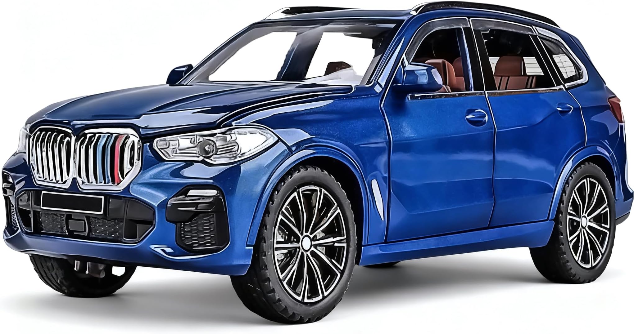 Toy Cars Compatible for X5 1/32 Metal Model Car Toys with Light and Sound Pull Back Collectible Model for Children Age 3 + Year Old Festival Gift(Blue)