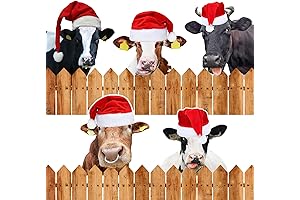 Bucherry Christmas Fence Peepers: Festive Farm Decorations for Holiday Cheer