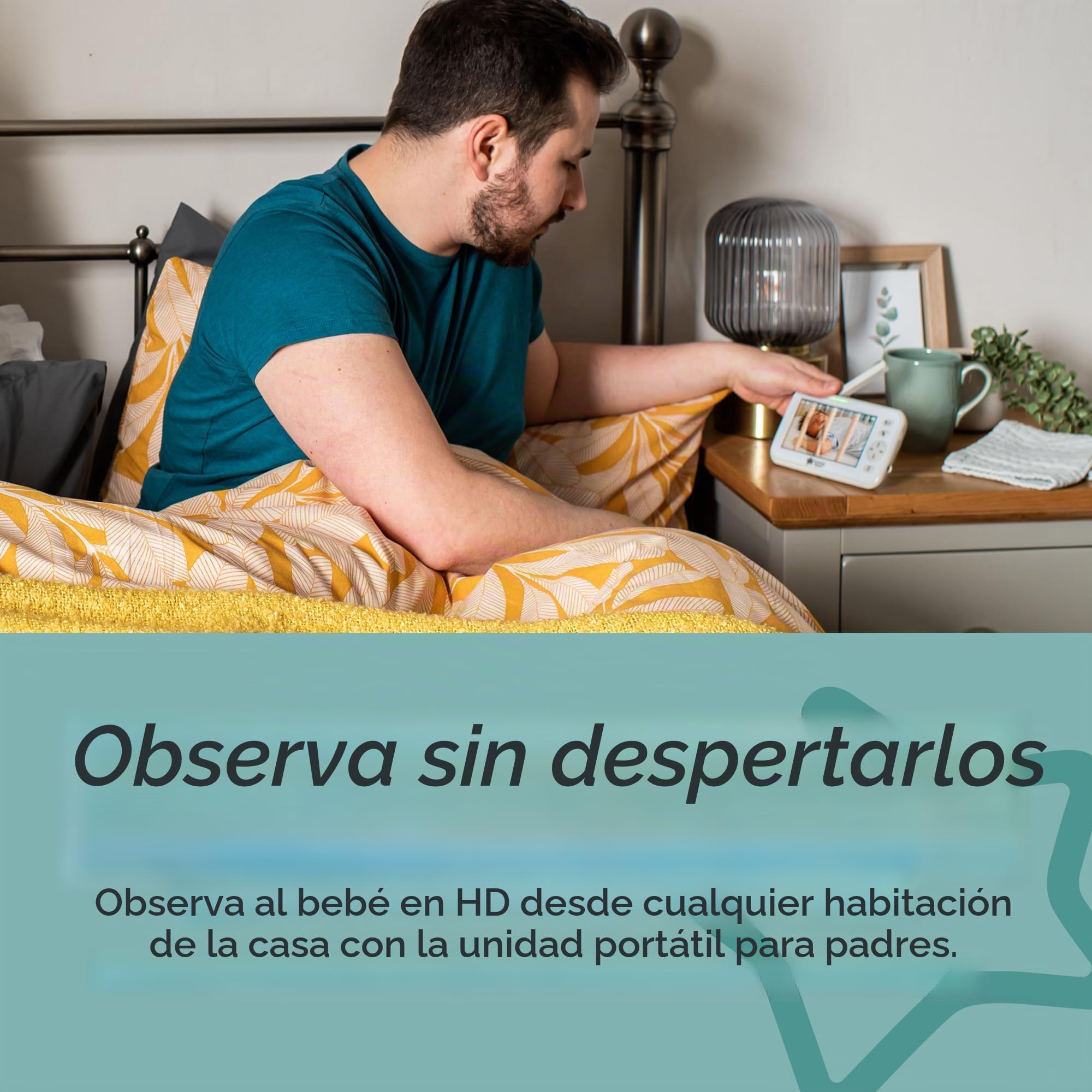 Tommee Tippee Dreamview Monitor de audio y video HD para bebé con cámara de visión nocturna y sonidos relajantes, recargable por USB, pantalla portátil de 5 pulgadas con rango de 250 m. | Audio de conversación bidireccional, pantalla portátil de 5 pulgada