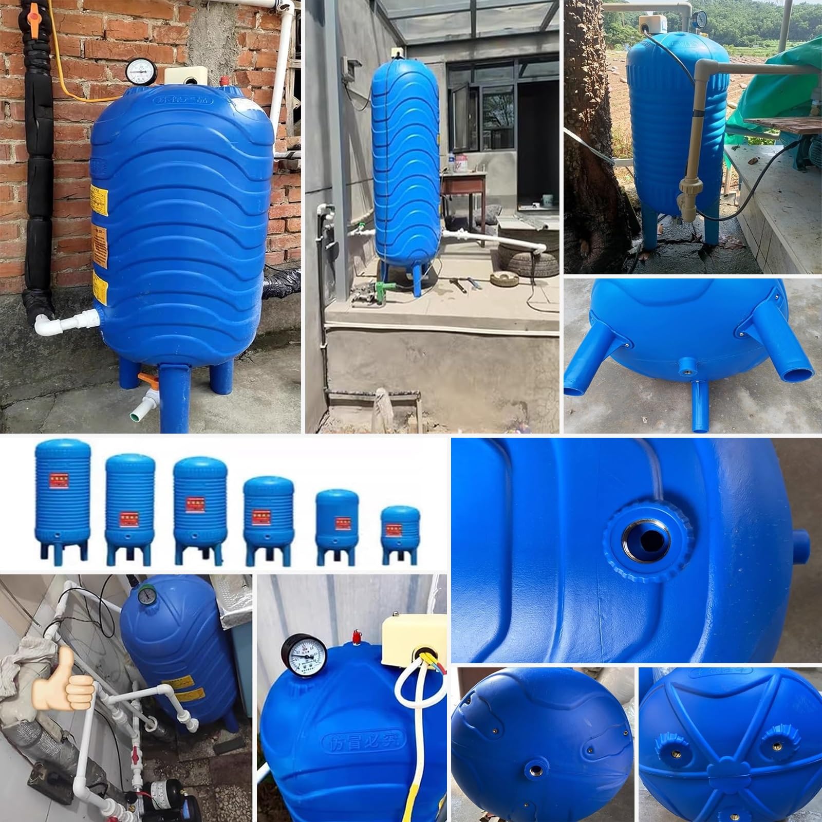 Los Sistemas de pozos de Agua utilizan Tanques de presión (50, 20, 80, 40, 60 N), Tanques de presión para Almacenamiento de Agua por ósmosis inversa y depósitos Flexibles de Gran Capacidad (